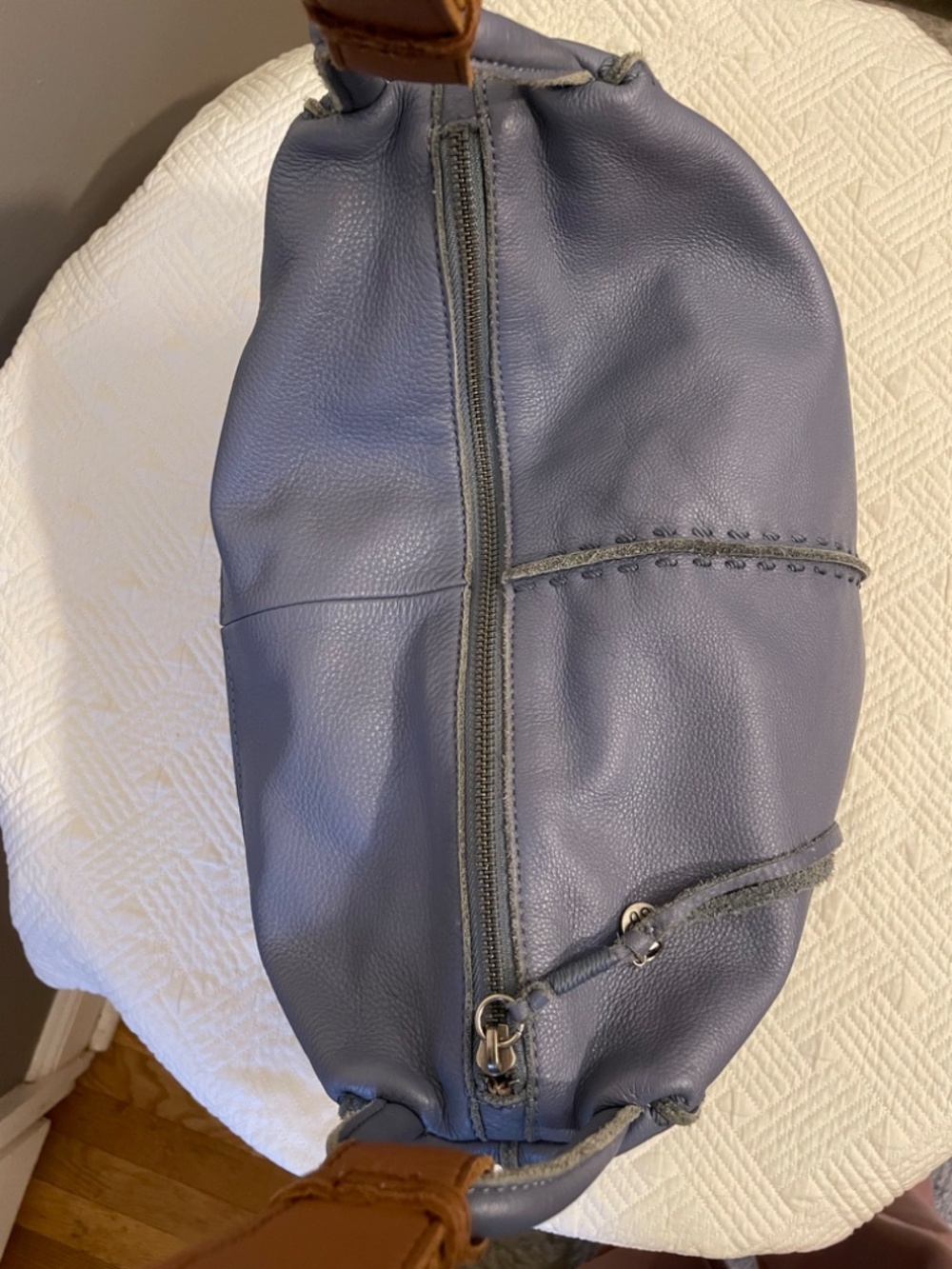 The Sak Los Feliz Hobo Leather Bag in Maritime blue - Picture 8 of 13
